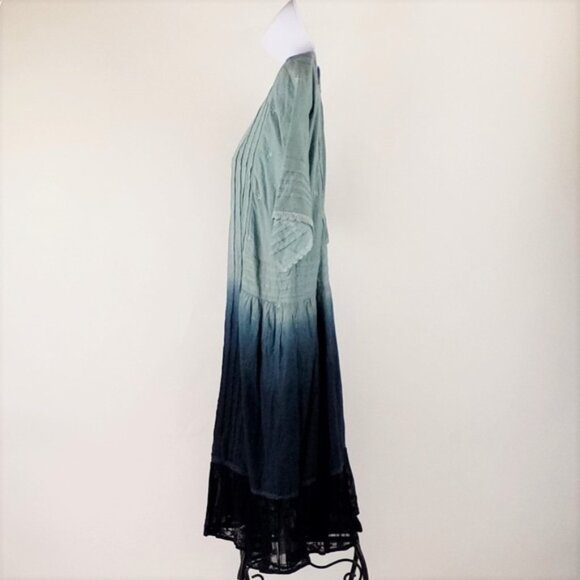 Holding Horses Anthropologie Ocean Dipped Blue Tunic Mini Dress Womens XS NWOT - Picture 3 of 10